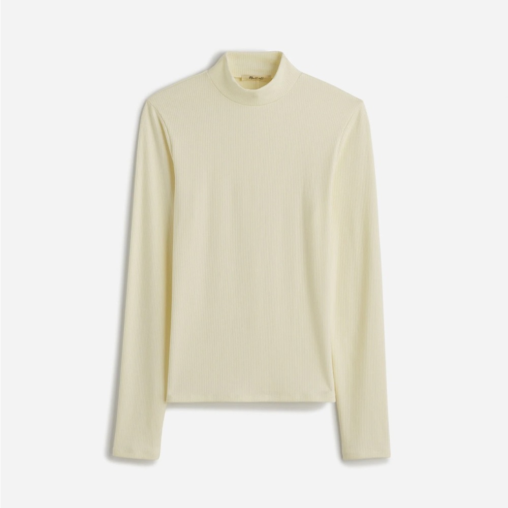 Madewell Drapey Rib Long-Sleeve Mockneck Top